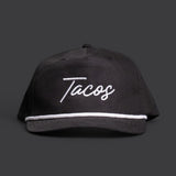 Tacos Script Rope Hat - Black
