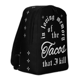 in loving memory of the tacos that I kill taco backpack from Taco Gear