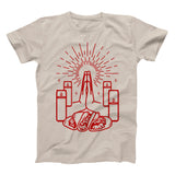 Bless these tacos taco gear shirt in cream with red design