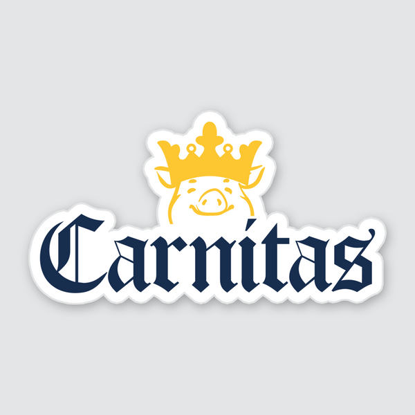 carnitas taco beer sticker from taco gear in corpus christi, texas