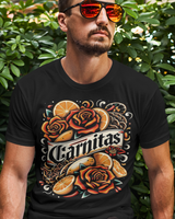 carnitas taco taco gear shirt in corpus christi, texas on male hispanic model with sunglasses on