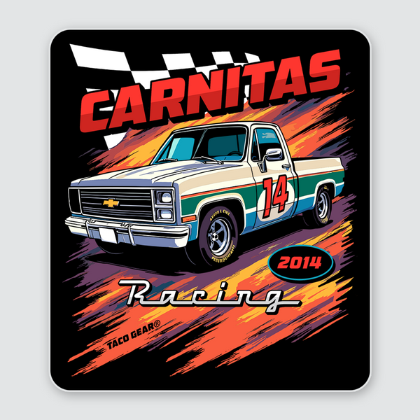 carnitas truck racing sticker from taco gear in corpus christi, texas