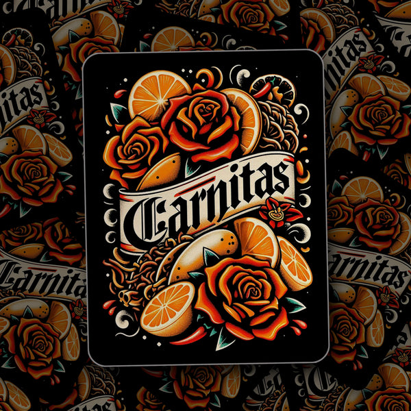 taco gear carnitas illustraton sticker design
