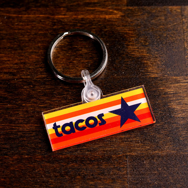 houston tacos taco gear keychain