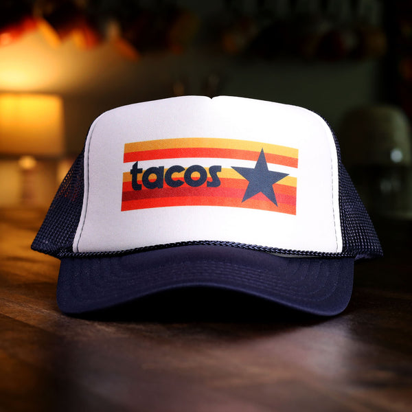 taco gear houston tacos soft trucker hat side view