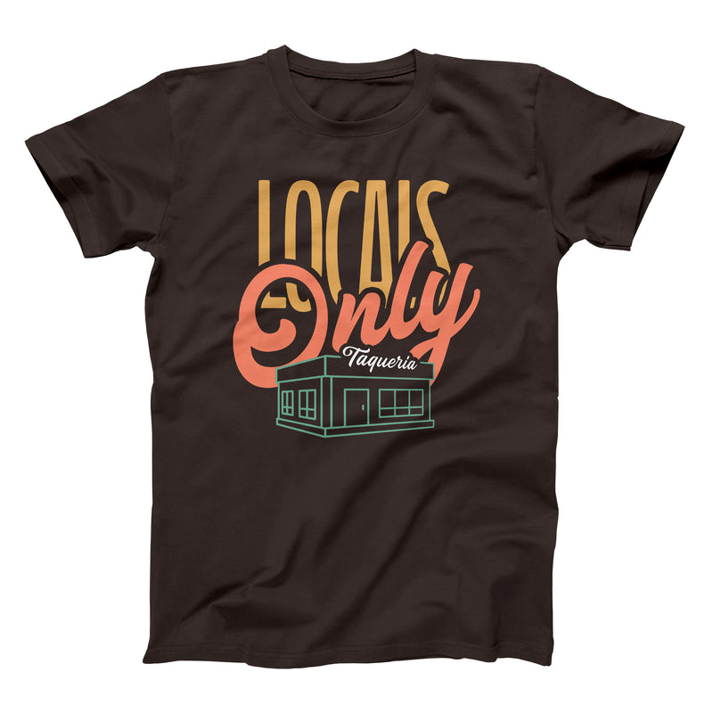 locals only taqueria taco gear shirt in brown