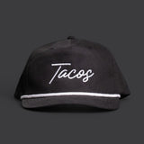 Tacos Script Rope Hat - Black