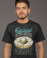 Tortillas & Butter Snack Shirt from taco gear in corpus christi, texas in black on mexican latino male model