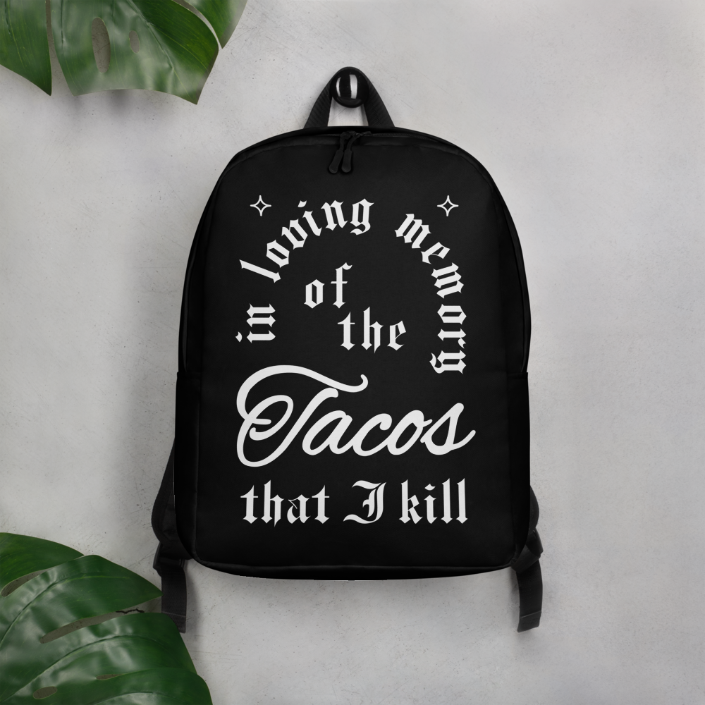 Taco Eating Expert Printed Backpack For Taco Lovers- Funny Adult/Food Design hot Backpacks