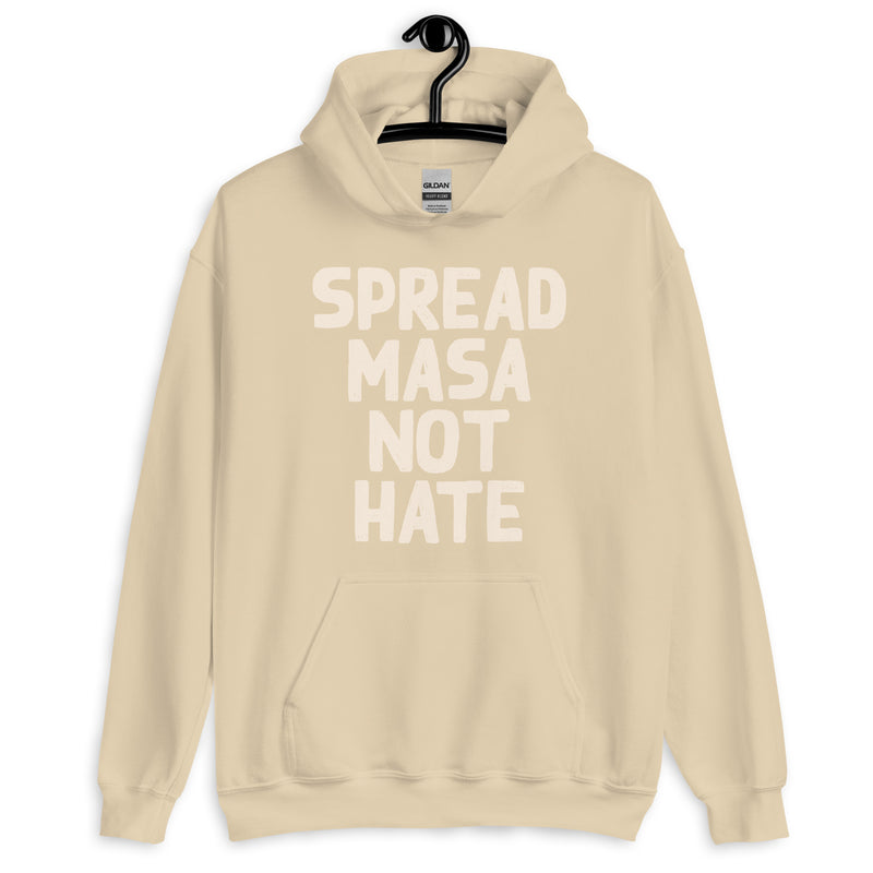 spread masa not hate hoodie in cream from taco gear®