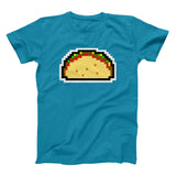 8 bit blue taco shirt from taco gear