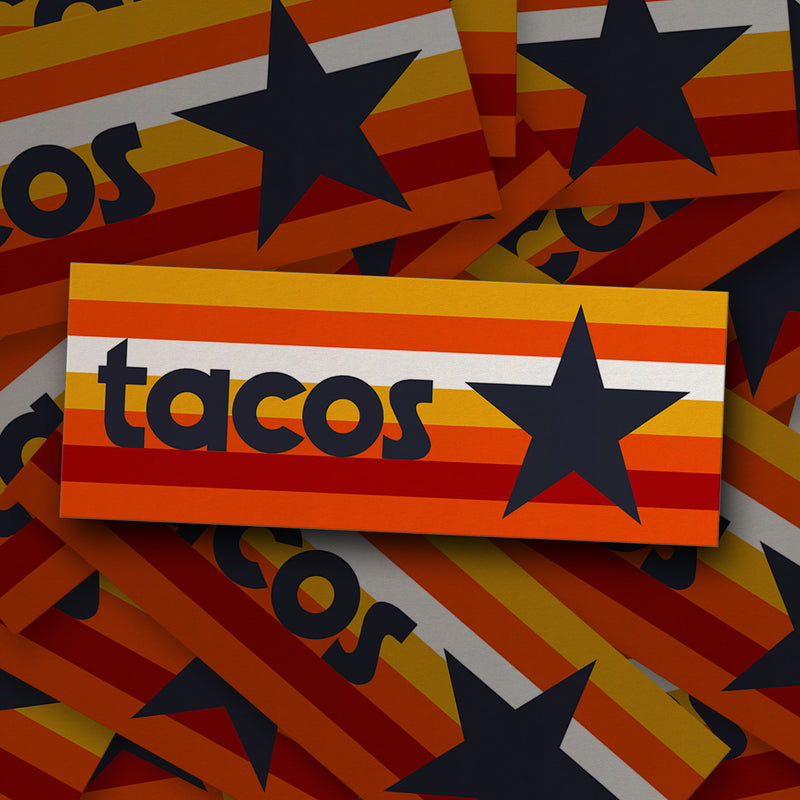 houston tacos taco gear sticker
