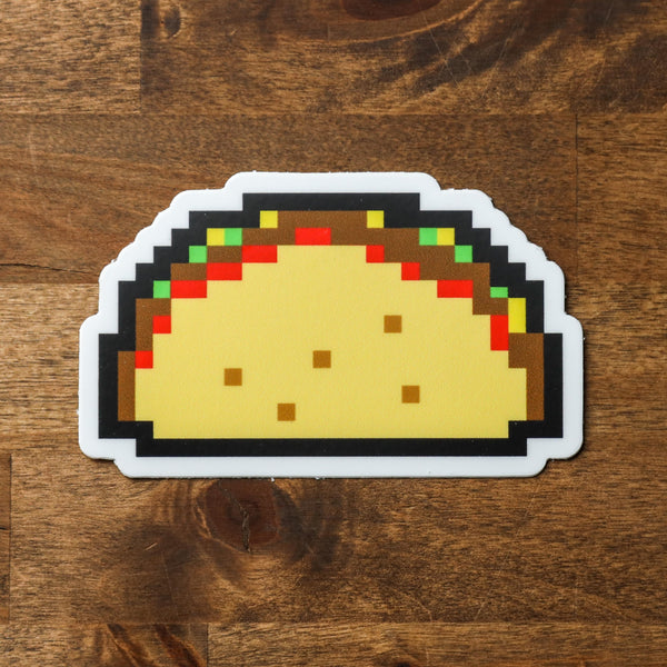 8 Bit Taco Sticker - Taco Gear