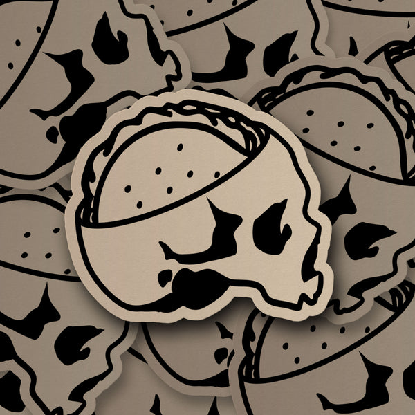 tacos skull taco gear sticker