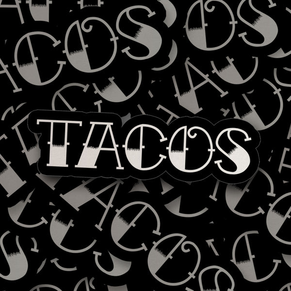 tacos taco gear tattoo font sticker