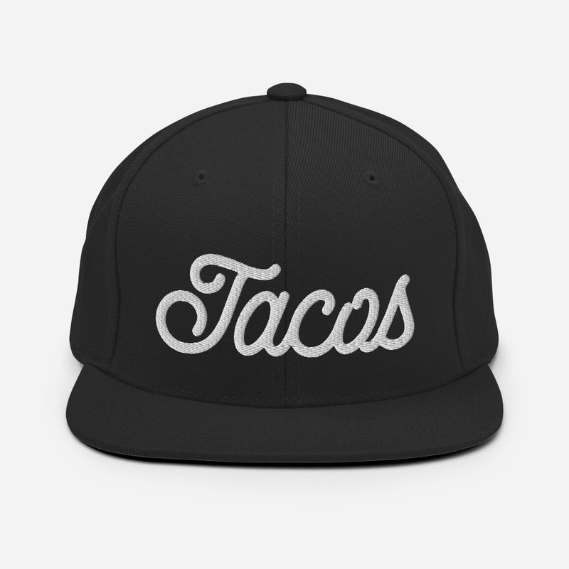 Tacos Script Snapback (Black) - Taco Gear