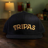 taco gear tripas black snapback front view