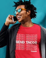 red Send Tacos Shirt - Taco Gear on model