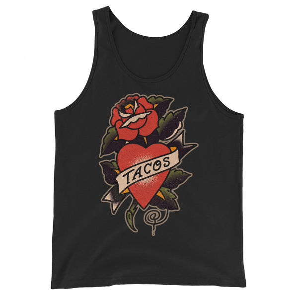 traditional tacos taco gear tank in black